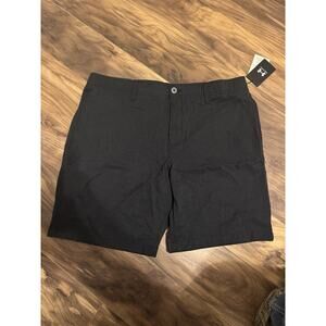 Under Armour Leaderboard Mens Athletic/Golf Shorts Black Size 40